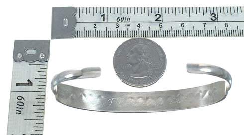 Native American Zuni Sterling Silver Turquoise Cuff Bracelet NX11588